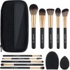 Brochas de Maquillaje Set 10 PCs Profesional Kit de Pinceles