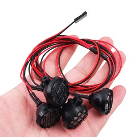 WANGCL RC Car Lights RC Crawler Round LEDs Light Strip 4LED for 1/10 Remote Control Monster Truck RC Crawler Compatible with Axial Scx10 Traxxas TRX-4