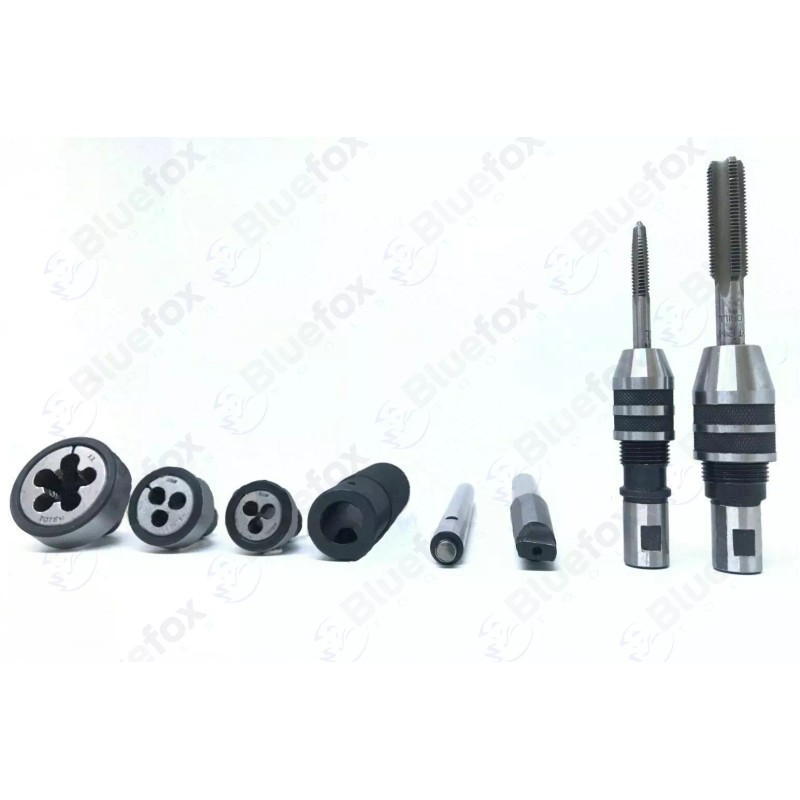 BLUEFOX Lathe Tailstock Tap And Die Holder Set MT3 Shank