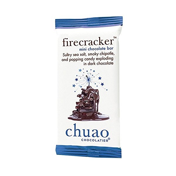 Chocolate Bars - Chuao Chocolatier Firecracker Mini Chocolate Bars 24pk (.39 oz mini bars) - Best-Selling Chocolate Pack - Gourmet Artisan Dark Chocolate - Free of Artificial Flavors