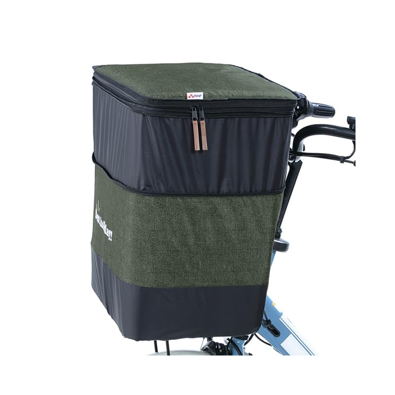 Kawadomi Seisakusho Bicycle 2-Tier Front Basket Cover Denim Pattern (Wide