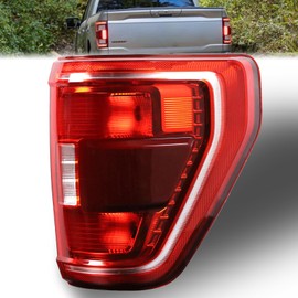Nakuuly Tail Light with Blind Spot Compatible With 2021 2022 2023 Ford F150 XLT Right Passenger Side Taillight Rear Brake Lamp Halogen Type Without Bulb # ‎ML3Z13404C (Module NOT Included)