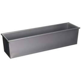 Focus Foodservice 16 by 4-Inch Single Pullman 2-Pound Bread Pan Commercial Bakeware, 2 Pound, Silver