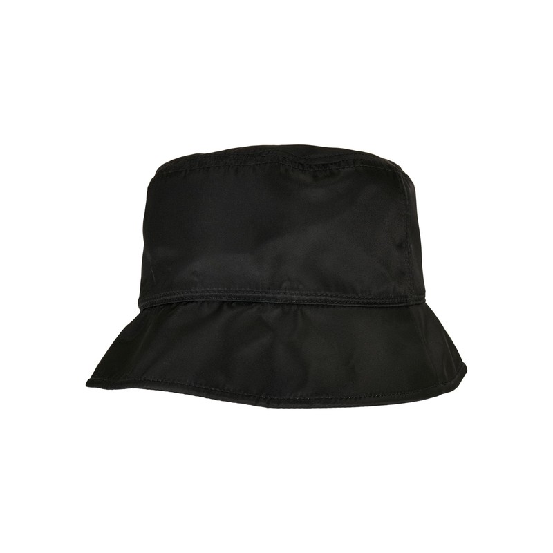 Flexfit Unisex 5003NH Nylon Sherpa Bucket Hat, Black/Off-White, One Size,