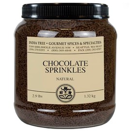 India Tree, Chocolate Vermicelli Sugar Sprinkles, Canister| Party Decoratifs for Baking and Decorating | 2.9 Lb (Pack of 1)