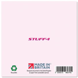 8th Birthday Card for Girls - Pink & Purple Glitter Balloons - Happy Birthday Card for 2 Year Old Girl, Daughter, Sister, Granddaughter - With Envelope, No Ink Smudge for Messages - 5.7 x 5.7 Inch