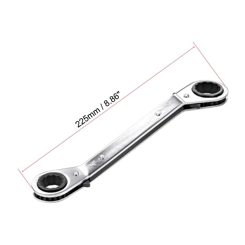 sourcing map Reversible Ratchet Wrench 11/16" x 7/8" Double Box