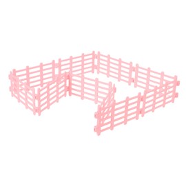 Abaodam 10pcs Miniature Plastic Fence Panel Realistic Farm Play Accessories for Dollhouses Gardens Safe Decorative Fencing for Miniature Scenes Educational Activities