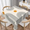 TTQYFNM 60x60inches Boho Mid Century Square Tablecloth Minimalist Abstract Arch