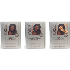 Idole Exfoliating Soap with Avocado Seed Powder, 3-Pack, Net 125g (4.4 oz)