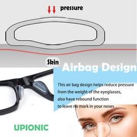 Eyeglass Nose Pads,Silicone Nose Pads for Glasses,Anti-Slip Soft Nose Pads for Plastic Frames (Clear/3.5mm),10 Pairs