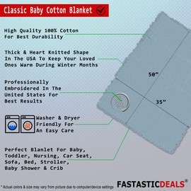 Nursery Bedding Baby Blankets for Boys & Girls Boer Goat Bell Scarf Cotton Soft Receiving Swaddle Blue Design Only