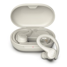 JLab Go Air Sport - Auriculares inalámbricos de entrenamiento con llamadas claras C3, diseño deportivo seguro de gancho para las orejas, tiempo de reproducción Bluetooth de más de 32 horas y 3 ajustes de sonido EQ (arena)