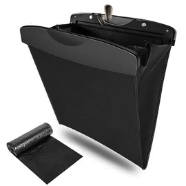 BLUESEATEC 2024 Model Car Trash Can, Trash Can, Car Trash Can, Storage, Car Supplies, Large Capacity, Space Saving, Fixed, Stable, Won't More, Collapsible, Large Capacity, Waterproof, Convenient