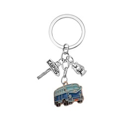 Guqqeuc Caravan Camper Van Keyring for Car Keys Camper Van Gifts for Men Women Caravan Shaped Travel Keyring Camping Accessories for Campervan Caravan Caravanning Gifts for Camping Travel Lovers