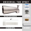 Westbrass E531DUS-07 Universal Fit 5-1/4" Diverter Tub Spout, Zinc, Satin
