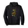 Funny T- Rex Dino In Christmas Reindeer Costume Snow Pullover