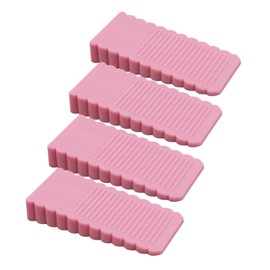 Paquete de 4 mini cuñas de goma para tope de puerta, topes de puerta de TPE para parte inferior de la puerta, sin arañazos para el piso, adecuados par