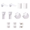 Dalababa 14-Piece Pleated Replacement Parts Set, 2 Kit Clamp Support