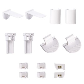 Dalababa 14-Piece Pleated Replacement Parts Set, 2 Kit Clamp Support Pleated Holder Accessories, Clamp Pleated Window No Drilling Required