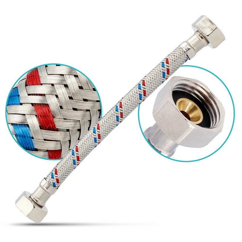 Sanitary Connection Hose 300 mm Length Flexible Reinforced Hose 1/2