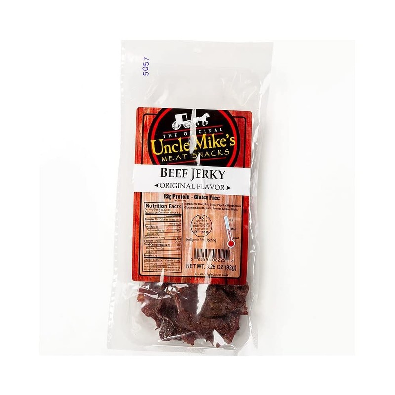 Uncle Mike's Beef Jerky Snacks - Gluten Free, 2 Bags,