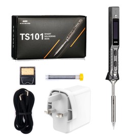 TOOLSAVING TS101 Soldering Iron Kit TS100 Upgraded PD 90W DC 65W Original Smart Digital Mini Portable Fast Heating Adjustable Temperature USB Type C Solder B2 Tip Set