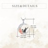 YONFQE Black Cat Necklace 925 Sterling Silver Crescent Moon Pendant