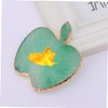 Minkissy 1pc Light Green Resin Manicure Palette Agate Gold Brim