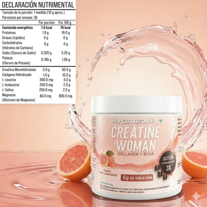 Creatina 5g Bcaacolgeno Splash Hydrashot Hydramatrix 300g Limonada Rosa