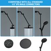 Lordear shower Head Extension Arm Black 11 Inch Wall Mounted