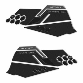 labelbike - 3D Sticker Motorcycle Tank Side Protection and Decoration in Resin Compatible with Yamaha MT-07 2025 - Colour Grey