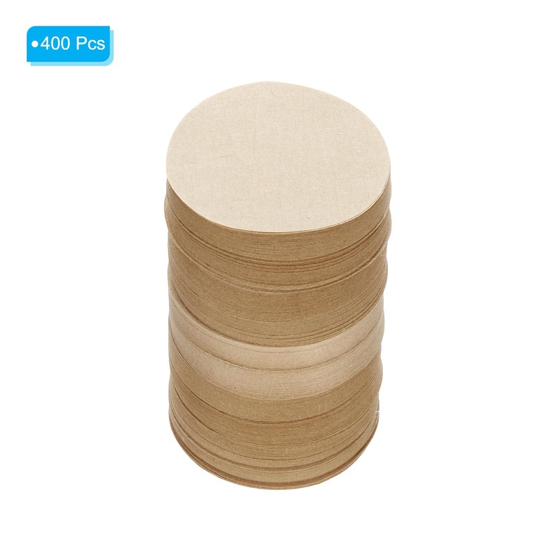 PATIKIL Mocha Pot Paper Filter Disposable Round Brown Paper 2.08