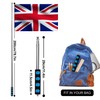 Telescopic Flag Pole 2M Stainless Steel Handheld Flag Pole Portable