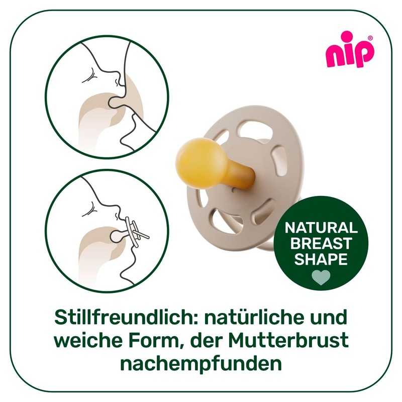 NIP Cherry Round Dummy Night 0-6 Months, Luminous Dummy, from