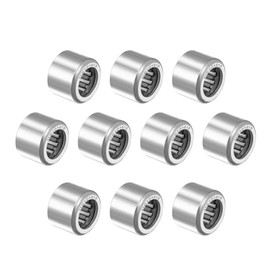 sourcing map HK101612 Drawn Cup Needle Roller Bearings, Open End, 10mm Bore, 16mm OD, 12mm Width 7800N Static Load 6700N Dynamic Load 19000rpm Limiting Speed 10pcs