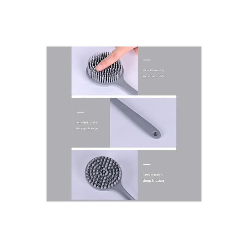 Set de 4 Cepillos de Baño de Silicona, Cepillo Corporal