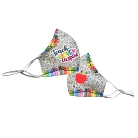 Must NY Teach Love Inspire Gray Crayons Reusable & Washable Anti Dust Mouth Fashion Balaclava Cover | Breathable Bandanna with Filter Slot | Inside Layer Cotton 100% | Men Women | Back to School