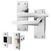 EAI Polished Chrome Door Handle & Latch Set | 1