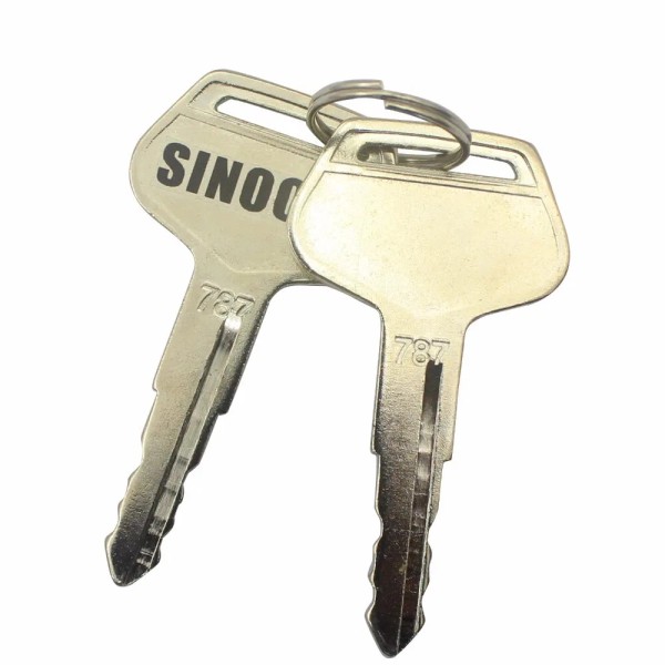 SINOCMP 2PCS #787 Heavy Equipment Ignition Key Fit For Komatsu