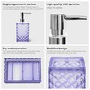Seeatoo Bathroom Accessory Set, 4 PCS Light Purple Bathroom Accessories
