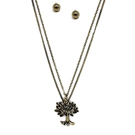 4031618 Tree of Life Necklace Earring Set Christian Family Tree