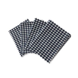 Sourcemall Linen Napkins, Placemat, Non-slip, Table, Meal Mat, 15.7 x 23.6 inches (40 x 60 cm), Lunch Cloth, Nursery, Kindergarten, Elementary School, Boys and Girls, Stylish, Set of 4 (Navy Check)