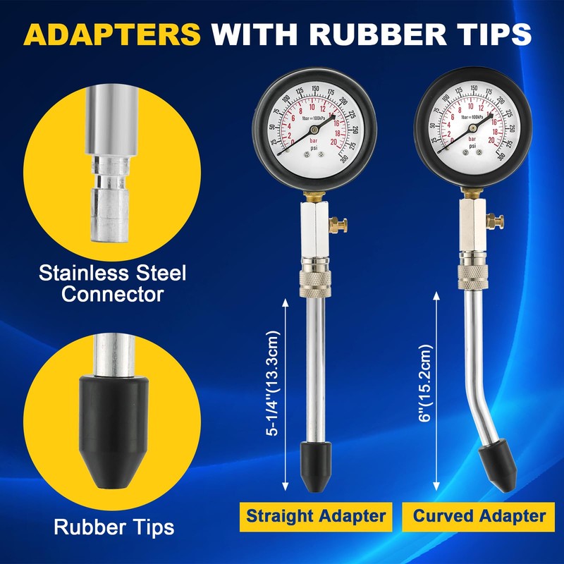 DASBET 9PCS Compression Tester Kit with Spark Plug Tester |