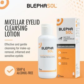 THEA PHARMA 3 x Blephasol Micellar Eyelid Cleansing Lotion | Effective and Gentle Cleansing for Make-Up Removal, Inflamed and Sensitive Eyelids | Soap & Alcohol-Free | Pack of 3 x 100ml