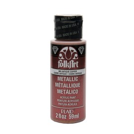 FolkArt Metallic Acrylic Paint in Assorted Colors (2 Ounce), 666 Antique Copper