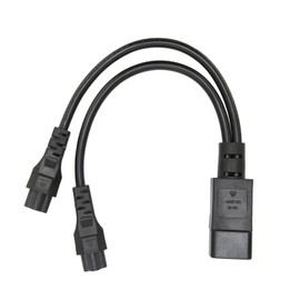 C5 Splitter Cable, IEC320 C14 Male to Dual IEC320 C5 Female Power Cord, for Laptop, Desk Lamps, Speakers, LCD Monitors