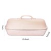 Goodview Household Superstone Covered Baker,Unglazed stoneware bakeware,Square Bread Porcelain Baking