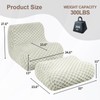 LOVMOC Bean Bag Chair with Footstool, Comfy Reading Sofa Chair