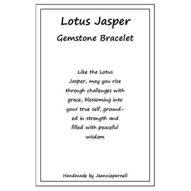 Z017LJ - 8mm Lotus Jasper Gemstone Bead Bracelet - Transformation and Renewal - Spiritual Growth - Inner Peace and Balance - Grounding and Strength - Purity and Serenity Handmade by Jeannieparnell